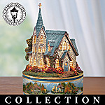 Thomas Kinkade Churches Of Faith Illuminated Music Box Collection